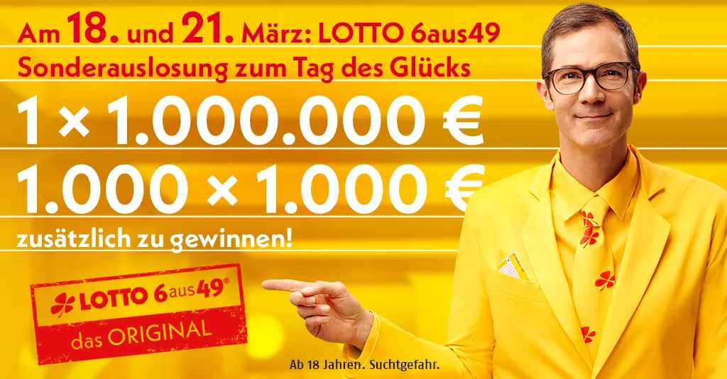 LOTTO 6aus49-Sonderauslosung am 18. und 21. März 2026
