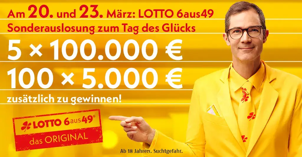 LOTTO 6aus49-Sonderauslosung am 20. und 23. März 2024