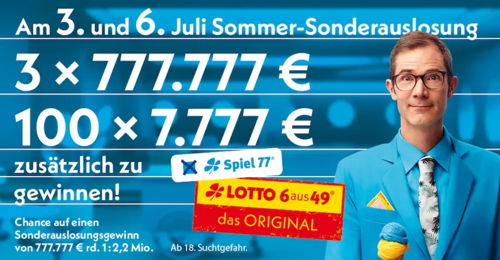 Spiel 77-Sonderauslosung 2024 - Landingpage
