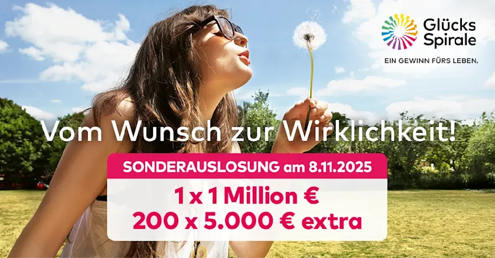 GlücksSpirale-Sonderauslosung am 8. November 2025