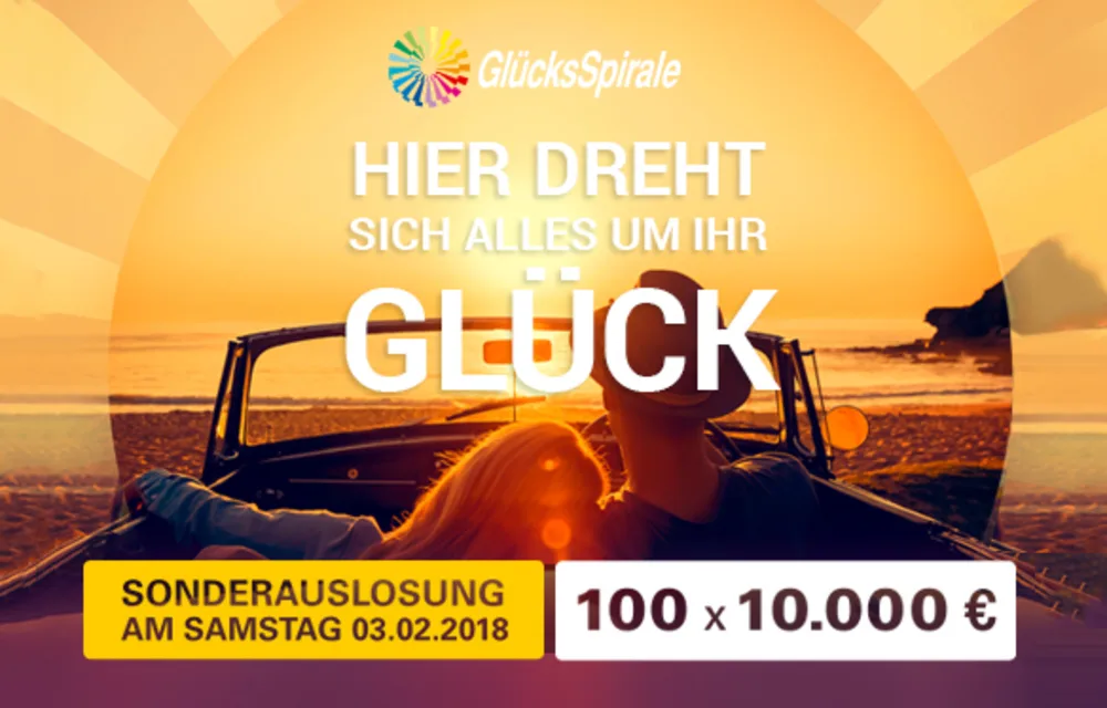 Glücksspirale-Sonderauslosung am 03.02.2018