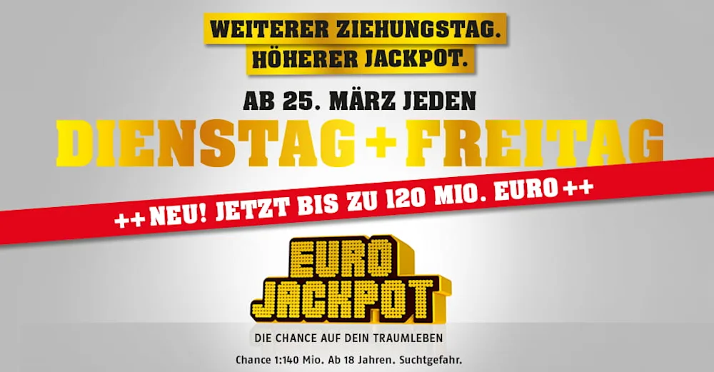 Eurojackpot-Produktänderung ab dem 25. März 2022