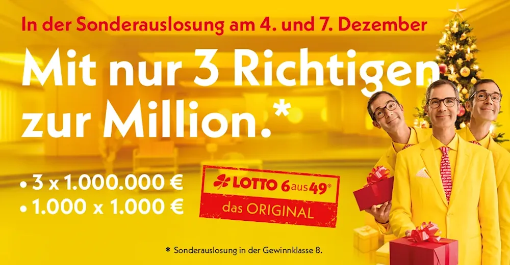 LOTTO 6aus49: Nikolaus-Sonderauslosung am 4. und 7. Dezember 2024