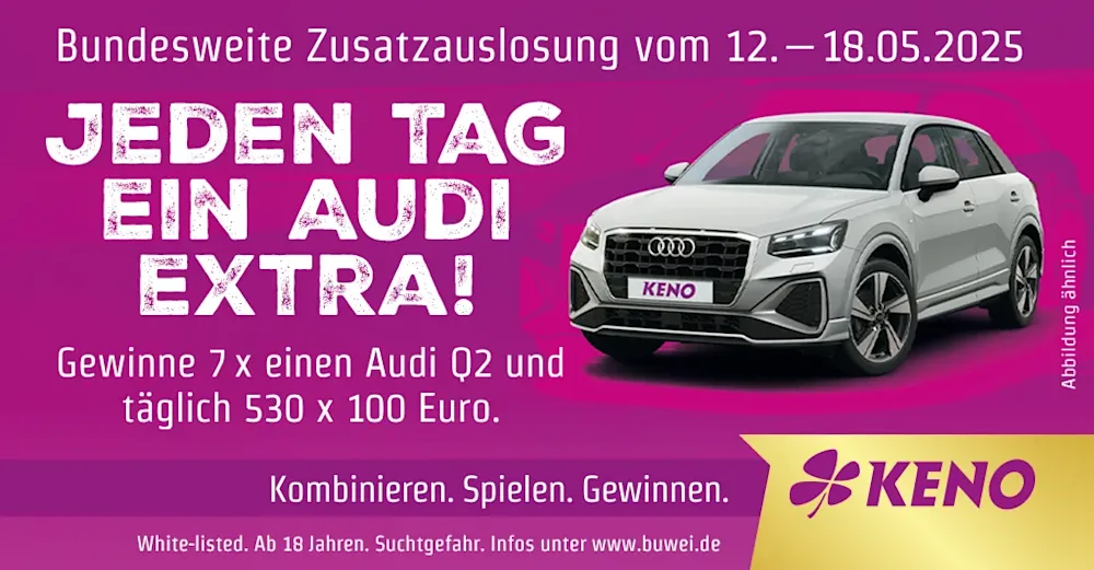 KENO-Zusatzauslosung vom 12.-18.05.2025