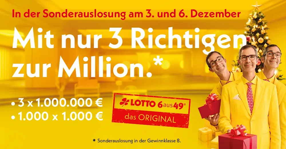Nikolaus-Sonderauslosung von LOTTO 6aus49 am 3. und 6. Dezember 2025