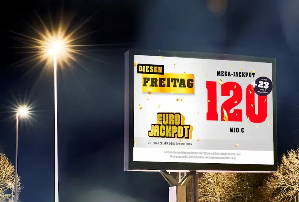 Eurojackpot-Werbung am Freitag mit 120 Millionen €