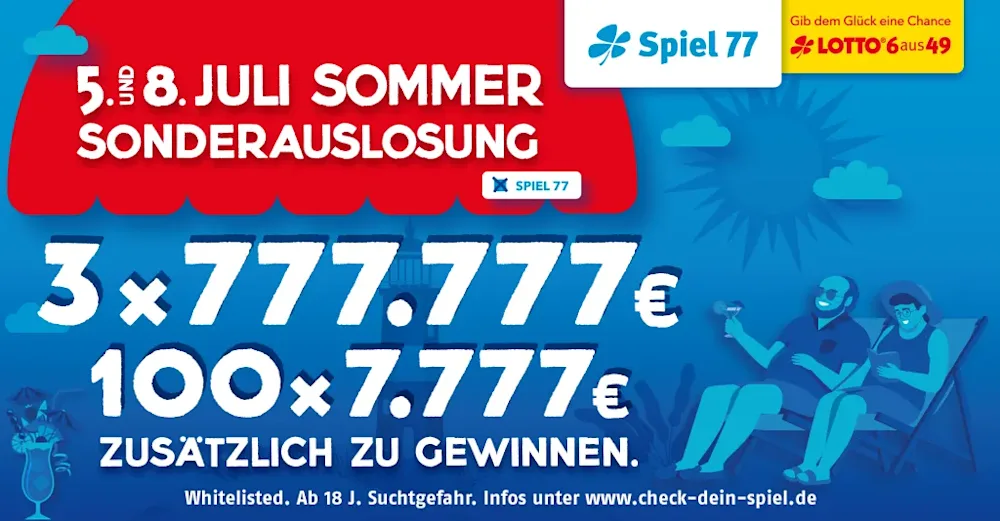 Spiel 77-Sonderauslosung am 5. und 8. Juli 2023