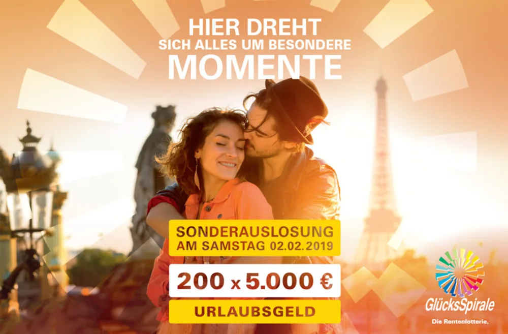 GlücksSpirale Sonderauslosung am 02.02.2019