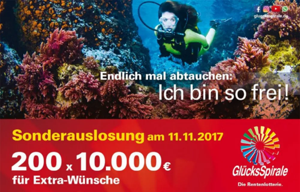 Glücksspirale-Sonderauslosung am 11.11.2017