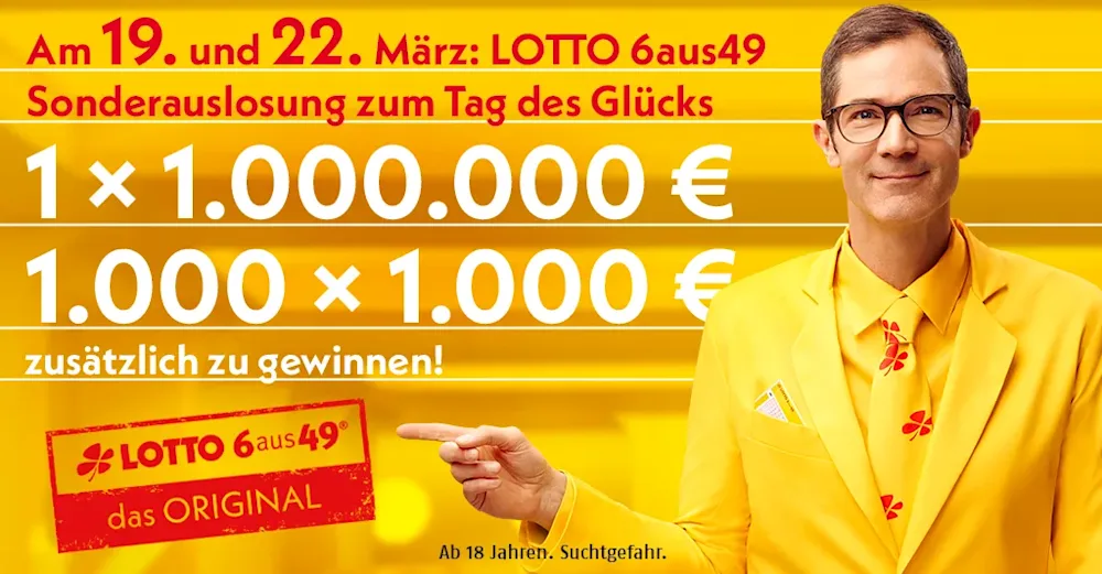 Sonderauslosung von LOTTO 6aus49 am 19. und 22.03.2025