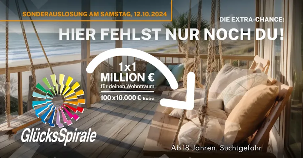 GlücksSpirale-Sonderauslosung am 12. Oktober 2024