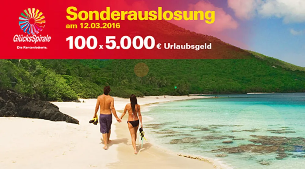 Glücksspirale-Sonderauslosung am 12.03.2016